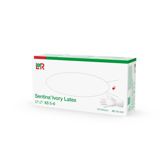 Rukavice Sentina Ivory latex  XS nepudr. (karton)