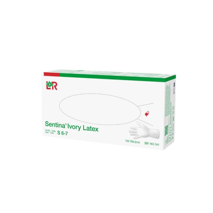 Rukavice Sentina Ivory latex S nepudr. (karton)