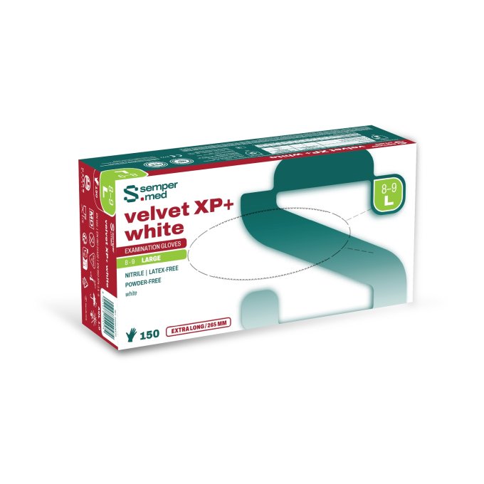 Rukavice Sempermed Velvet XP+white L/150ks (balení)