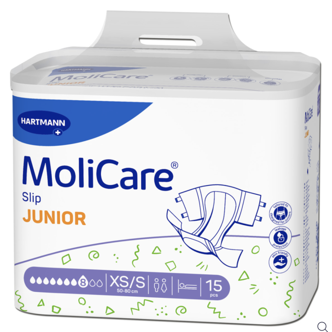 MoliCare Slip JUNIOR 8 kapek XS/S 15ks  (taška)