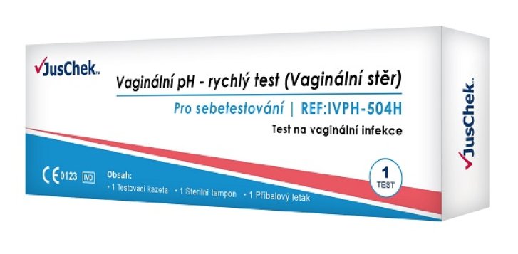 JusChek Vaginální pH rychlý test 1ks (ks)