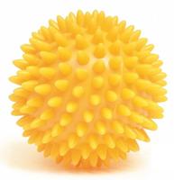 Míč masážní ježek pr. 8 cm - žlutý 