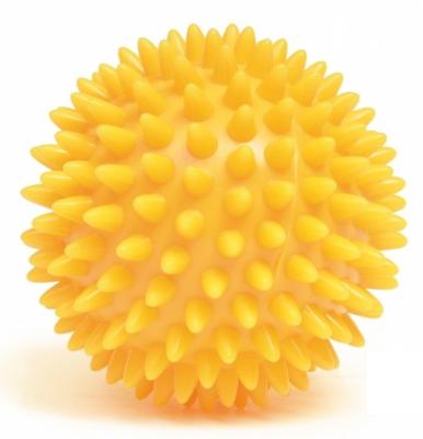 Míč masážní ježek pr. 8 cm - žlutý 