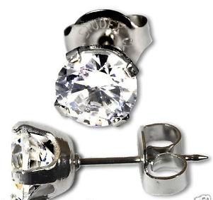 Náušnice-3mm krychlový zircon Tiffany - bílý (111)  - 2