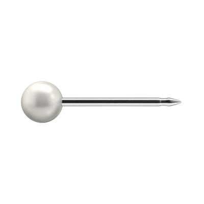 Náušnice-3mm kulička Perla - bílá (234)  - 3